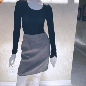 New Herringbone Wool Skirt